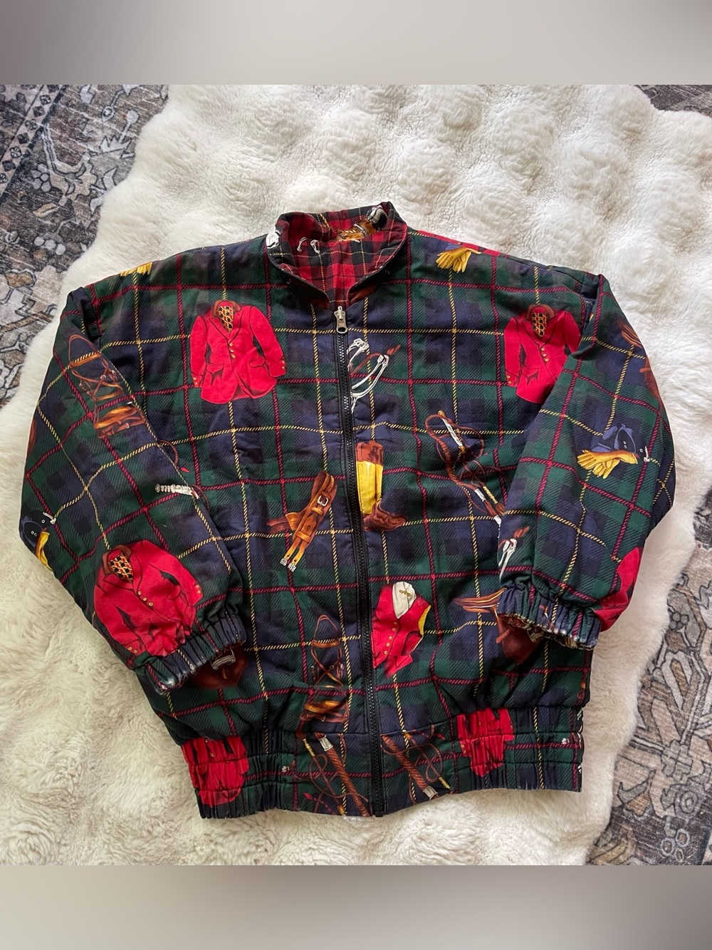 Vintage Reversible Plaid Jacket